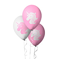 The Magic Balloons Store- Printed Latex Unicorn Balloons theme Pink & White latex balloons for decorations unicorn pack of 30 pcs