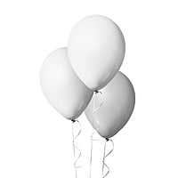 The Magic Balloons Store- 8" Latex Balloons (Pack of 50)-White