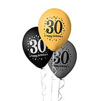 The Magic Balloons Store- Happy 30th Birthday Balloons pack of 80 pcs-181220