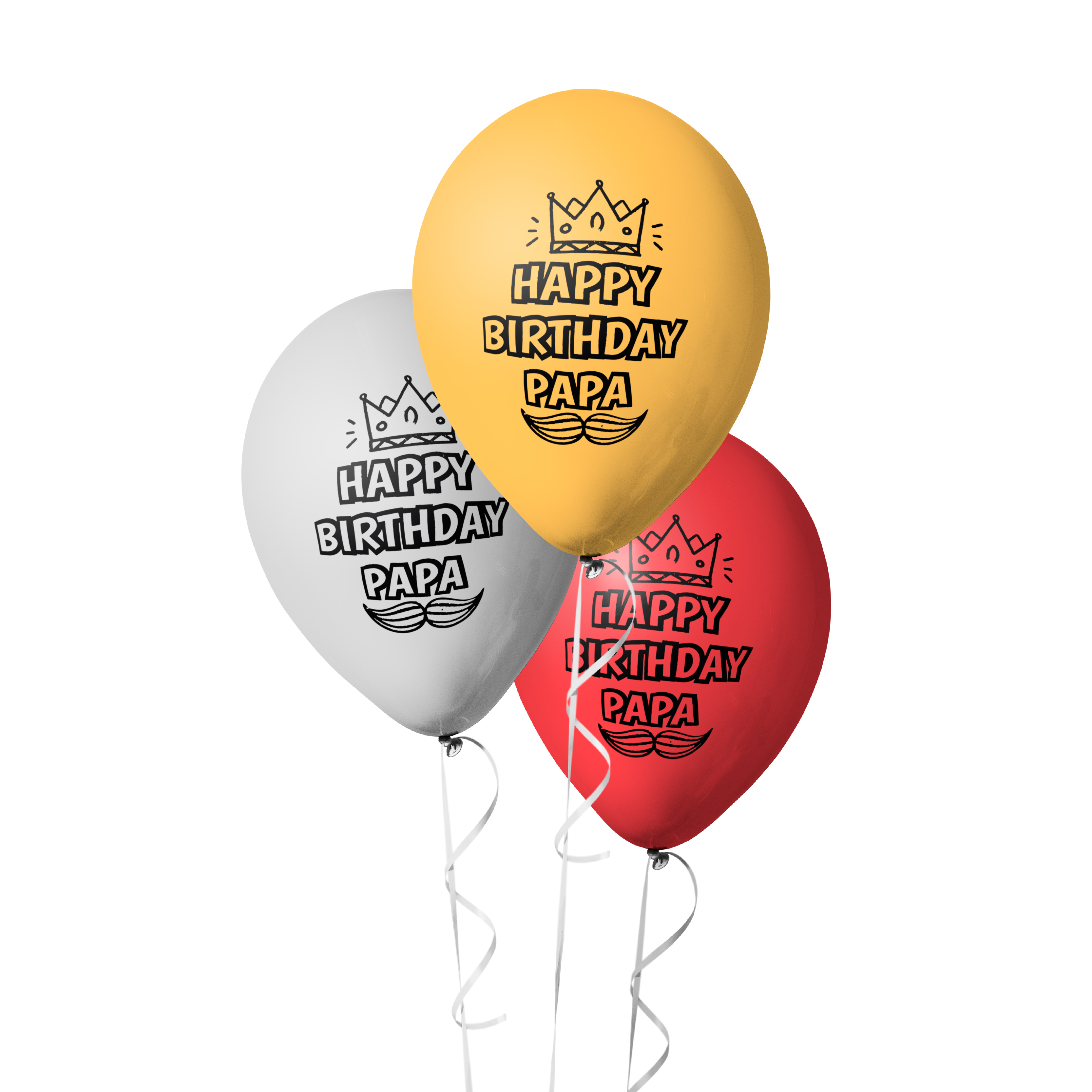 The Magic Balloons Store- Surprise Your Dad with a Memorable Birthday Celebration with Happy Birthday Dad Balloons in Gold, Red, and Silver - Perfect for Men's Birthday Party Supplies