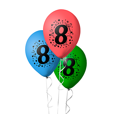 The Magic Balloons- 8 Number Balloons Latex Balloons For Eight Number Theme Balloons Pack of 30pcs | Multicolor Balloons Decoration For Birthday Anniversary | Party Supplier The Magic Balloons- 8 Number Balloons Latex Balloons For Eight Number Theme Balloons Pack of 30pcs | Multicolor Balloons Decoration For Birthday Anniversary | Party Supplier