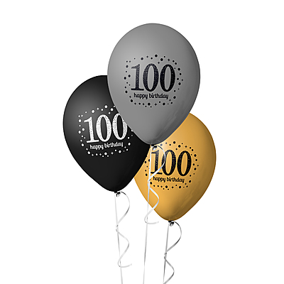 The Magic Balloons-Happy 100th Birthday Balloons for Men and women,100 Birthday Balloons 100th Birthday Party Supplies Black Gold and Silver Birthday Decorations balloons party décor pack of 30 pc The Magic Balloons-Happy 100th Birthday Balloons for Men and women,100 Birthday Balloons 100th Birthday Party Supplies Black Gold and Silver Birthday Decorations balloons party décor pack of 30 pc