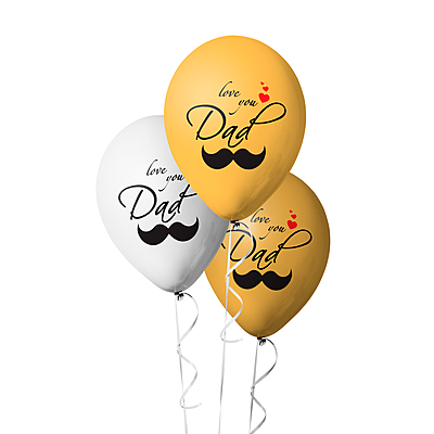 The Magic Balloons- I Love You Dad Balloon for Happy Birthday Father's Day Best Dad Ever Balloon Decoration for Father’s Day Party Gold & White metallic Balloons Pack of 30 pcs-181437 The Magic Balloons- I Love You Dad Balloon for Happy Birthday Father's Day Best Dad Ever Balloon Decoration for Father’s Day Party Gold & White metallic Balloons Pack of 30 pcs-181437