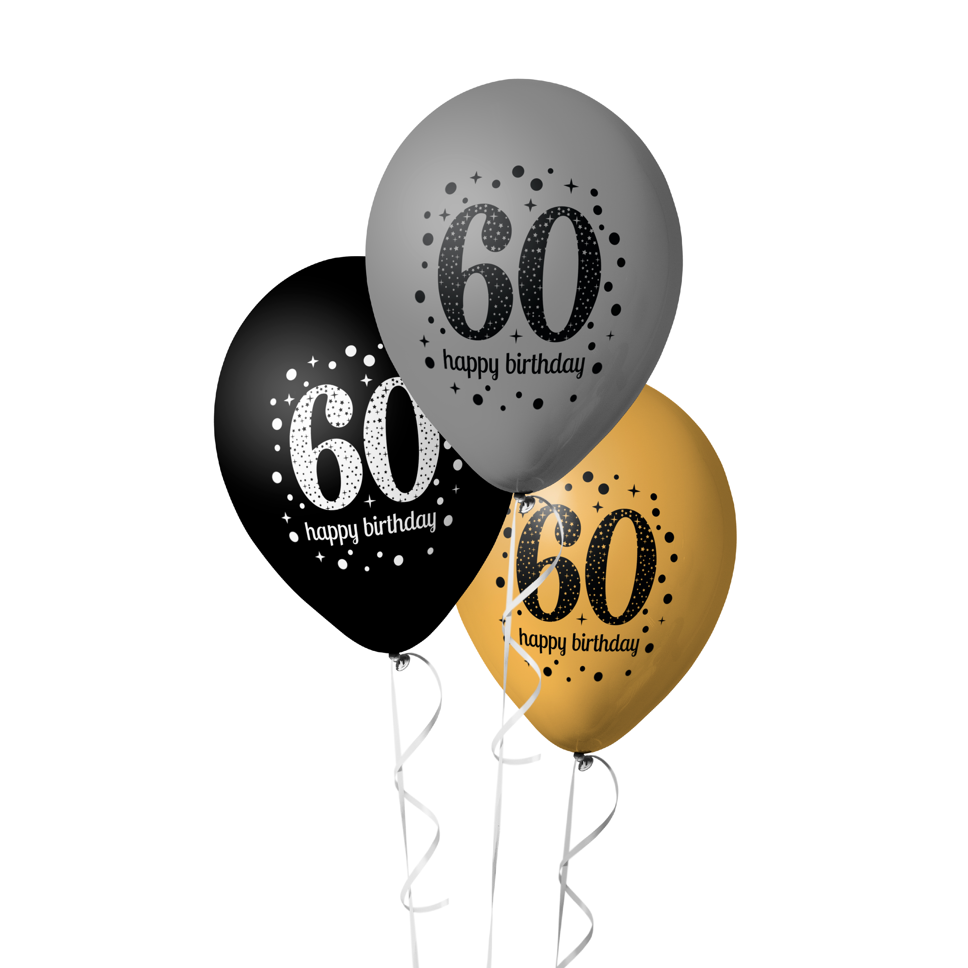 The Magic Balloons Store- Happy 60th Birthday Balloons pack of 100 pcs-181230 The Magic Balloons Store- Happy 60th Birthday Balloons pack of 100 pcs-181230