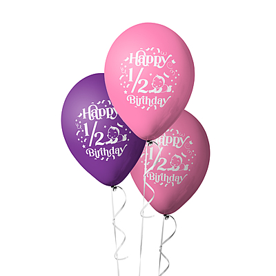 The Magic Balloons- Pink and Gold Half Birthday Latex Balloons (Pack of 10) The Magic Balloons- Pink and Gold Half Birthday Latex Balloons (Pack of 10)