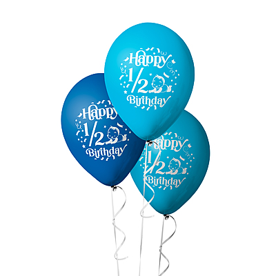The Magic Balloons - Happy Half Birthday Decoration Metallic Balloons 1/2 Birthday Pack of 10pcs | 12” Blue and Sky Blue Half Birthday Balloons Perfect for Boys | Party Supplies The Magic Balloons - Happy Half Birthday Decoration Metallic Balloons 1/2 Birthday Pack of 10pcs | 12” Blue and Sky Blue Half Birthday Balloons Perfect for Boys | Party Supplies