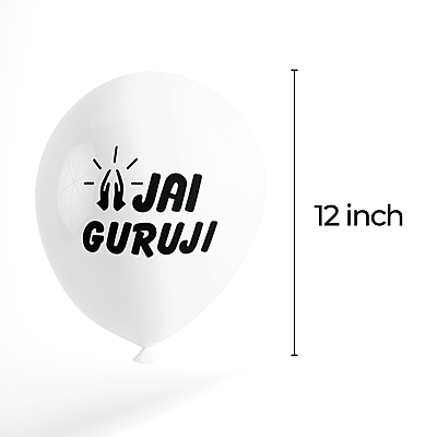The Magic Balloons Guruji Balloons 12" Multicolor Metallic Balloons Blessing Guruji Pack of 50pcs For Guruji Special Day Decoration, Satsang The Magic Balloons Guruji Balloons 12" Multicolor Metallic Balloons Blessing Guruji Pack of 50pcs For Guruji Special Day Decoration, Satsang