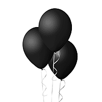 The Magic Balloons Store- 8" Latex Balloons (Pack of 50)-Black