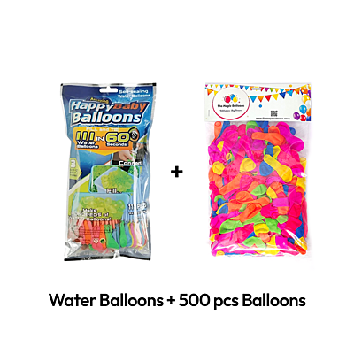 The Magic Balloons- Holi Decoration Combo Kit 30pcs Of Holi Balloons | 2 Multicolour curtains | 1 banner | 111 Pack Magic Water Balloons | 500pcs Of Water Balloons | Pack Of 644 pcs. The Magic Balloons- Holi Decoration Combo Kit 30pcs Of Holi Balloons | 2 Multicolour curtains | 1 banner | 111 Pack Magic Water Balloons | 500pcs Of Water Balloons | Pack Of 644 pcs.