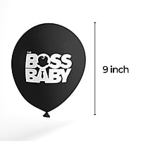 The Magic Balloons-Boss Baby Happy Birthday Balloons for Party Décor with Blue, White & black balloons. Boss Baby Happy Birthday latex balloons for Birthday Decoration/Party Supplies-Pack of 30 pcs