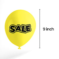 The Magic Balloons- Sale Pre-printed Balloons For Boost Your Festive Or Sesional Sale With Decor Latex Balloons Set of 15pcs Red and Yellow Balloons Perfect for Silence Announcement | Party Supplier
