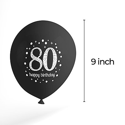 The Magic Balloons- Happy 80th Birthday Balloons pack of 30 pcs-181362 The Magic Balloons- Happy 80th Birthday Balloons pack of 30 pcs-181362