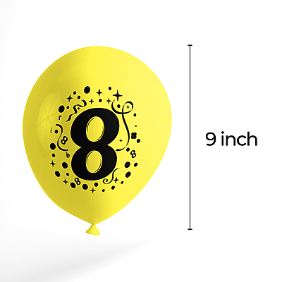 The Magic Balloons- 8 Number Balloons Latex Balloons For Eight Number Theme Balloons Pack of 30pcs | Multicolor Balloons Decoration For Birthday Anniversary | Party Supplier The Magic Balloons- 8 Number Balloons Latex Balloons For Eight Number Theme Balloons Pack of 30pcs | Multicolor Balloons Decoration For Birthday Anniversary | Party Supplier