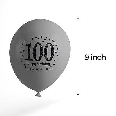 The Magic Balloons-Happy 100th Birthday Balloons for Men and women,100 Birthday Balloons 100th Birthday Party Supplies Black Gold and Silver Birthday Decorations balloons party décor pack of 30 pc The Magic Balloons-Happy 100th Birthday Balloons for Men and women,100 Birthday Balloons 100th Birthday Party Supplies Black Gold and Silver Birthday Decorations balloons party décor pack of 30 pc