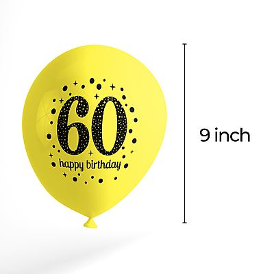 The Magic Balloons- Happy 60th Birthday Balloons multicolor pack of 30 pcs-181157 The Magic Balloons- Happy 60th Birthday Balloons multicolor pack of 30 pcs-181157