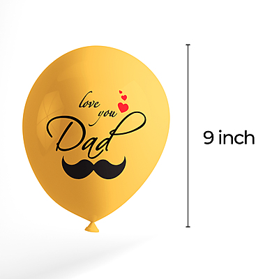 The Magic Balloons- I Love You Dad Balloon for Happy Birthday Father's Day Best Dad Ever Balloon Decoration for Father’s Day Party Gold & White metallic Balloons Pack of 30 pcs-181437 The Magic Balloons- I Love You Dad Balloon for Happy Birthday Father's Day Best Dad Ever Balloon Decoration for Father’s Day Party Gold & White metallic Balloons Pack of 30 pcs-181437