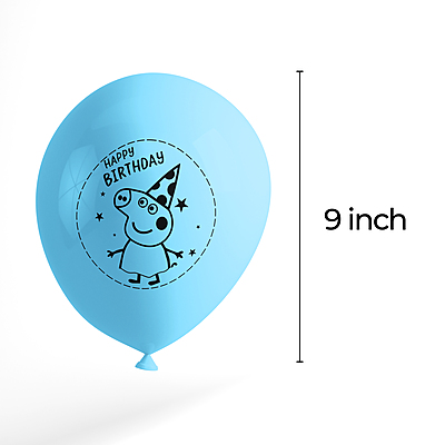 The Magic Balloons -Happy Birthday Peppa Pig latex balloons Peppa Pig Birthday Party decoration/Peppa Pig theme decoration Multicolor balloons pack of 30 pcs Multicolour balloons-181443 The Magic Balloons -Happy Birthday Peppa Pig latex balloons Peppa Pig Birthday Party decoration/Peppa Pig theme decoration Multicolor balloons pack of 30 pcs Multicolour balloons-181443