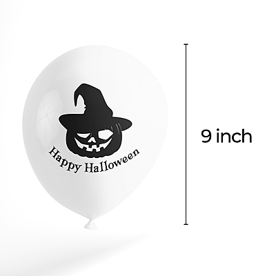 The Magic Balloons– Halloween Theme Decoration Balloons With Banner Latex Balloons For Halloween Party Supplies Pack of 21pcs Multicolour Balloons with Halloween banner The Magic Balloons– Halloween Theme Decoration Balloons With Banner Latex Balloons For Halloween Party Supplies Pack of 21pcs Multicolour Balloons with Halloween banner