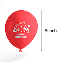 The Magic Balloons- Happy Birthday Balloons-for Husband-Multicolour Party/Decoration Balloons, Pack of 10 pcs