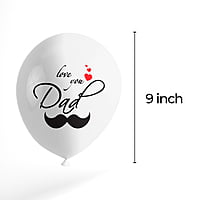 The Magic Balloons- I Love You Dad Balloon for Happy Birthday Father's Day Best Dad Ever Balloon Decoration for Father’s Day Party Gold & White metallic Balloons Pack of 30 pcs-181437