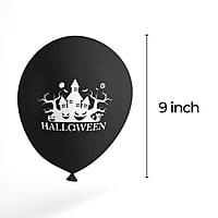 The Magic Balloons Store –Halloween theme decorations party supplies -Halloween theme Party Customized Decoration Balloons latex, Pack of 30 Multicolour Gold, Black, and White Balloons-181479