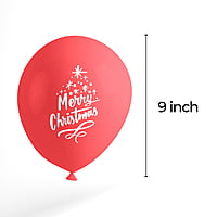 The Magic Balloons - Customized Merry Christmas Balloons With Banner Latex Balloons Merry Christmas Pack of 21pcs Red, White and Green Balloons Party Supplier