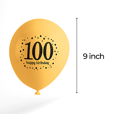 The Magic Balloons-Happy 100th Birthday Balloons for Men and women,100 Birthday Balloons 100th Birthday Party Supplies Black Gold and Silver Birthday Decorations balloons party décor pack of 30 pc The Magic Balloons-Happy 100th Birthday Balloons for Men and women,100 Birthday Balloons 100th Birthday Party Supplies Black Gold and Silver Birthday Decorations balloons party décor pack of 30 pc
