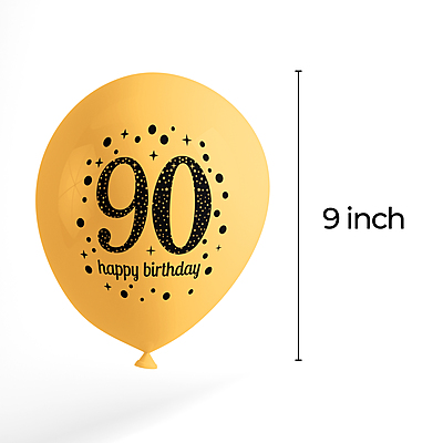 The Magic Balloons- Happy 90th Birthday Balloons for Men and women, 90 Birthday Balloons 90th Birthday Party Supplies Black Gold and Silver Birthday Decorations balloons party décor pack of 30 pcs The Magic Balloons- Happy 90th Birthday Balloons for Men and women, 90 Birthday Balloons 90th Birthday Party Supplies Black Gold and Silver Birthday Decorations balloons party décor pack of 30 pcs