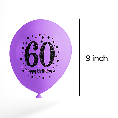 The Magic Balloons- Happy 60th Birthday Balloons multicolor pack of 30 pcs-181157 The Magic Balloons- Happy 60th Birthday Balloons multicolor pack of 30 pcs-181157