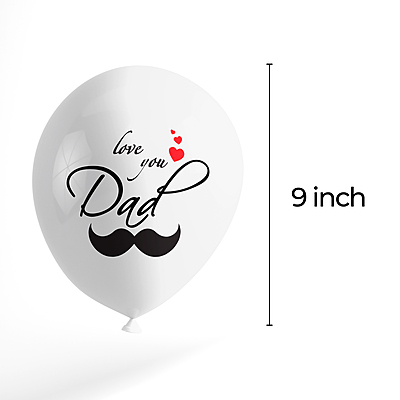 The Magic Balloons- I Love You Dad Balloon for Happy Birthday Father's Day Best Dad Ever Balloon Decoration for Father’s Day Party Gold & White metallic Balloons Pack of 30 pcs-181437 The Magic Balloons- I Love You Dad Balloon for Happy Birthday Father's Day Best Dad Ever Balloon Decoration for Father’s Day Party Gold & White metallic Balloons Pack of 30 pcs-181437