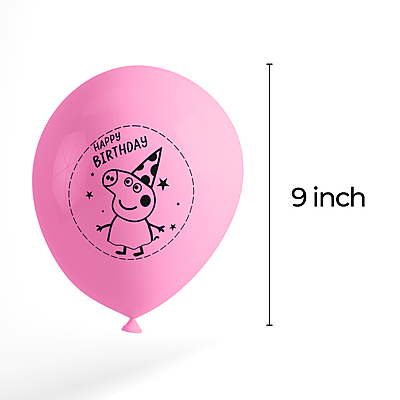 The Magic Balloons -Happy Birthday Peppa Pig latex balloons Peppa Pig Birthday Party decoration/Peppa Pig theme decoration Multicolor balloons pack of 30 pcs Multicolour balloons-181443 The Magic Balloons -Happy Birthday Peppa Pig latex balloons Peppa Pig Birthday Party decoration/Peppa Pig theme decoration Multicolor balloons pack of 30 pcs Multicolour balloons-181443