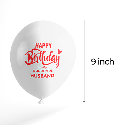 The Magic Balloons- Happy Birthday Balloons-for Husband-Multicolour Party/Decoration Balloons, Pack of 10 pcs The Magic Balloons- Happy Birthday Balloons-for Husband-Multicolour Party/Decoration Balloons, Pack of 10 pcs