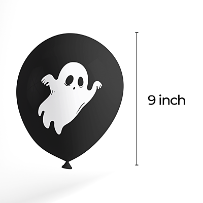 The Magic Balloons– Halloween Theme Decoration Balloons With Banner Latex Balloons For Halloween Party Supplies Pack of 21pcs Multicolour Gold, Black, And White Balloons The Magic Balloons– Halloween Theme Decoration Balloons With Banner Latex Balloons For Halloween Party Supplies Pack of 21pcs Multicolour Gold, Black, And White Balloons