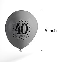 The Magic Balloons Store- 40th Happy Birthday Latex Balloons Pack of 50 pcs-181222