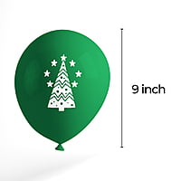 The Magic Balloons- Printed Merry Christmas Latex Balloons for Christmas Decorations - Pack of 30 (Merry Christmas, Snowflakes & Christmas tree printed)
