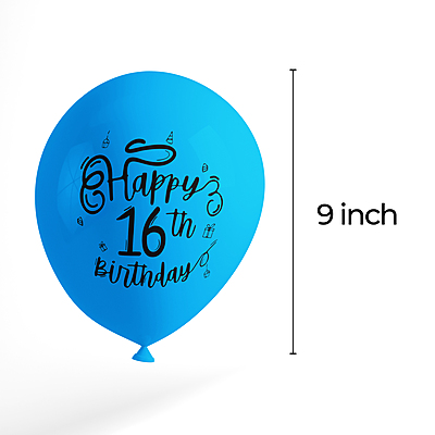 The Magic Balloons- Happy 16th Birthday Balloons pack of 30-181283 The Magic Balloons- Happy 16th Birthday Balloons pack of 30-181283