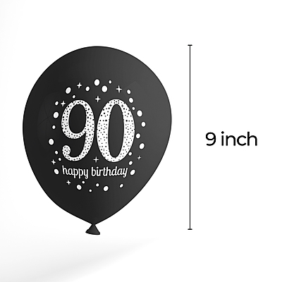 The Magic Balloons- Happy 90th Birthday Balloons for Men and women, 90 Birthday Balloons 90th Birthday Party Supplies Black Gold and Silver Birthday Decorations balloons party décor pack of 30 pcs The Magic Balloons- Happy 90th Birthday Balloons for Men and women, 90 Birthday Balloons 90th Birthday Party Supplies Black Gold and Silver Birthday Decorations balloons party décor pack of 30 pcs