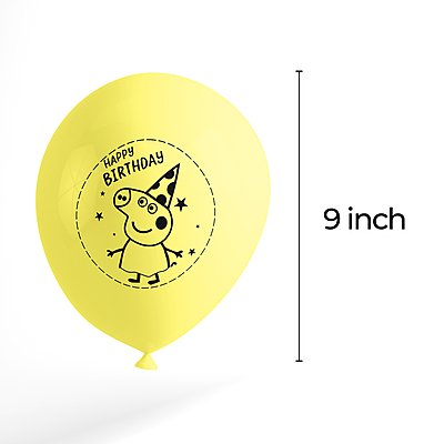 The Magic Balloons -Happy Birthday Peppa Pig latex balloons Peppa Pig Birthday Party decoration/Peppa Pig theme decoration Multicolor balloons pack of 30 pcs Multicolour balloons-181443 The Magic Balloons -Happy Birthday Peppa Pig latex balloons Peppa Pig Birthday Party decoration/Peppa Pig theme decoration Multicolor balloons pack of 30 pcs Multicolour balloons-181443
