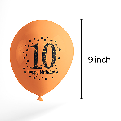 The Magic Balloons- Happy 10th Birthday Balloons pack of 100- 181233 The Magic Balloons- Happy 10th Birthday Balloons pack of 100- 181233