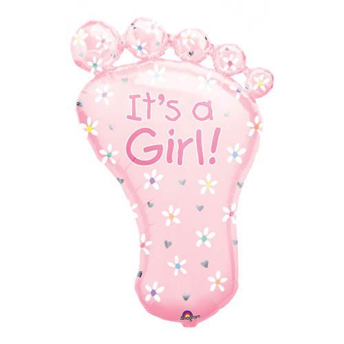 Anagram Its A Girl New Baby Foot Supershape Foil Balloon Anagram Its A Girl New Baby Foot Supershape Foil Balloon
