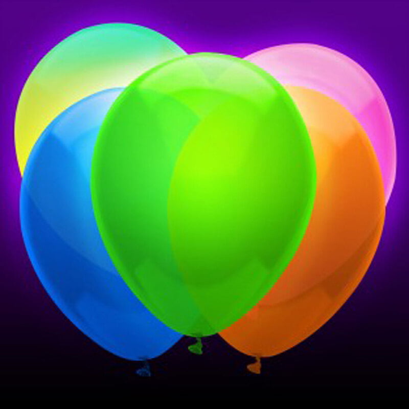 The Magic Balloons Store- 12” Led Light up Balloons for Decoration on Birthday Parties, Anniversaries, Wedding Decorations, Festival, Christmas, New Year Party. Pack of 5 Balloons