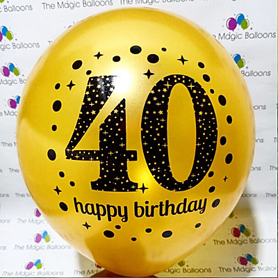 The Magic Balloons- 40th happy birthday latex balloons pack of 30 pcs The Magic Balloons- 40th happy birthday latex balloons pack of 30 pcs