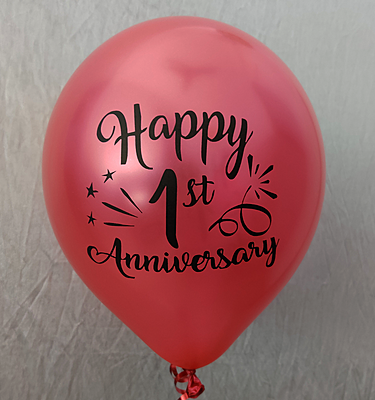 The Magic Balloons Store- Happy First Anniversary Party Balloons Pack of 30- 181285 The Magic Balloons Store- Happy First Anniversary Party Balloons Pack of 30- 181285