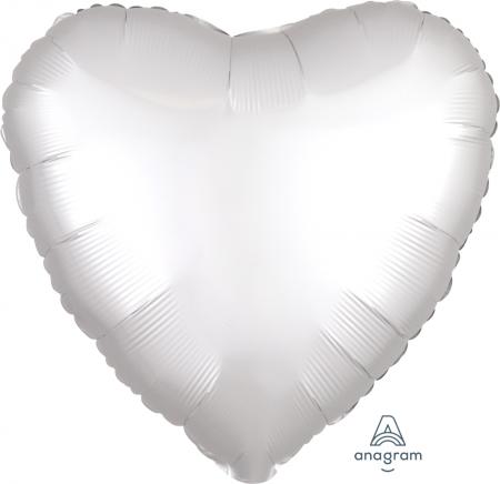 Anagram 18″ Matte White Heart Foil Balloon (pack of 1) Anagram 18″ Matte White Heart Foil Balloon (pack of 1)