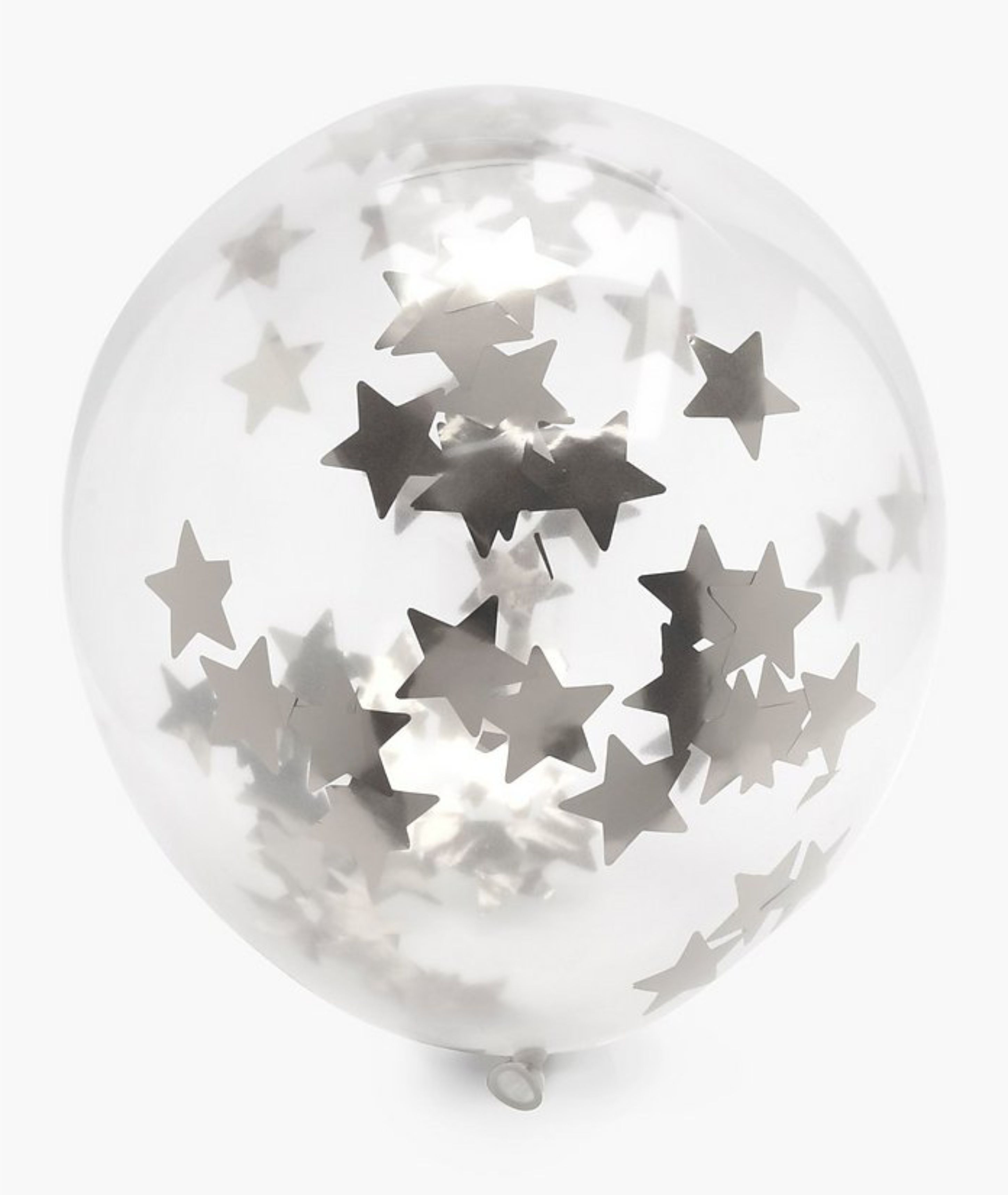 The Magic Balloons- Store- 12" Silver Confetti Balloons Pack of 10 The Magic Balloons- Store- 12" Silver Confetti Balloons Pack of 10