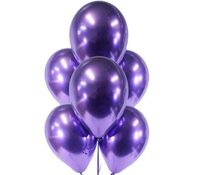 The Magic Balloons Store-Solid 12" Purple Chrome Balloons/Pack of 30