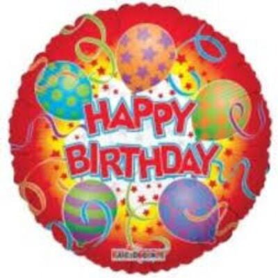 Kaleidoscope Happy Birthday Printed Foil Balloons-181171