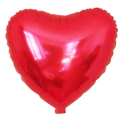 The Magic Balloons Store-18″ Matte Red Heart Foil Balloon ( Pack of 3)