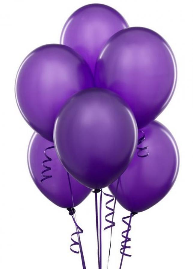 The Magic Balloons Store- 8" Latex Balloons (Pack of 50)-purple