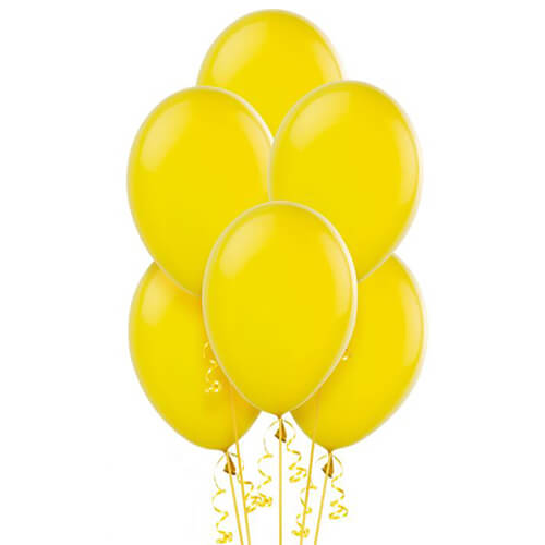 The Magic Balloons Store- 8" Latex Balloons (Pack of 50)-Yellow